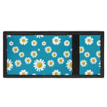 Blue Daisy Flower Pattern Print Trifold Wallet