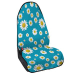Blue Daisy Flower Pattern Print Waterproof Car Seat Cover