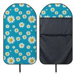 Blue Daisy Flower Pattern Print Waterproof Car Seat Cover