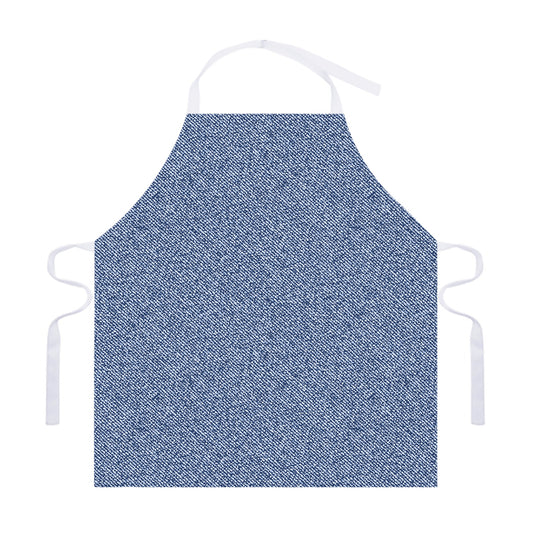 Blue Denim Jeans Pattern Print Adjustable Apron