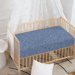 Blue Denim Jeans Pattern Print Baby Crib Sheet
