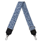 Blue Denim Jeans Pattern Print Bag Strap