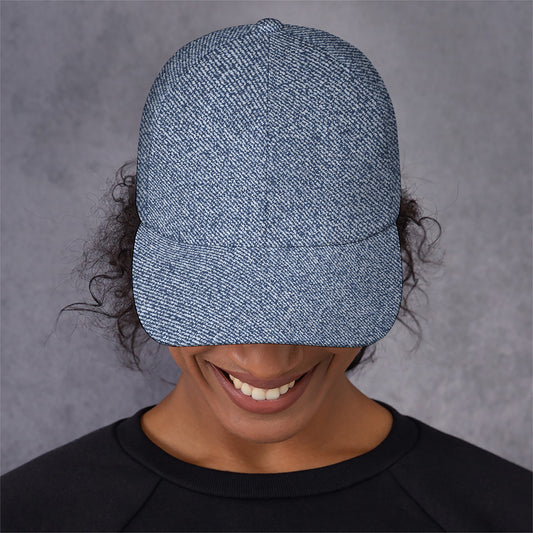 Blue Denim Jeans Pattern Print Baseball Cap