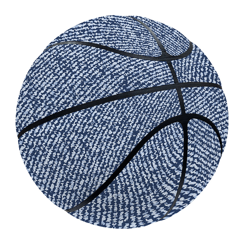 Blue Denim Jeans Pattern Print Basketball