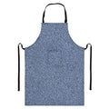 Blue Denim Jeans Pattern Print Bib Apron With Pocket