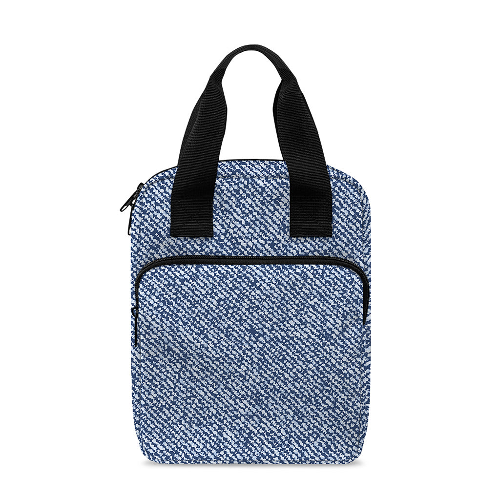 Blue Denim Jeans Pattern Print Bible Tote Bag