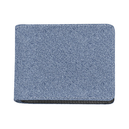 Blue Denim Jeans Pattern Print Bifold Wallet