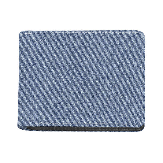 Blue Denim Jeans Pattern Print Bifold Wallet