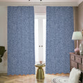 Blue Denim Jeans Pattern Print Dimout Pencil Pleat Curtains