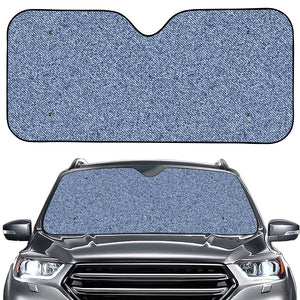 Blue Denim Jeans Pattern Print Car Windshield Sun Shade