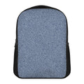 Blue Denim Jeans Pattern Print Casual Backpack