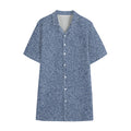 Blue Denim Jeans Pattern Print Cotton Hawaiian Shirt