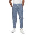 Blue Denim Jeans Pattern Print Cotton Sweatpants