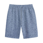 Blue Denim Jeans Pattern Print Cotton Shorts