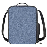 Blue Denim Jeans Pattern Print Crossbody Lunch Bag