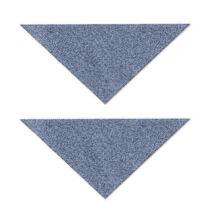 Blue Denim Jeans Pattern Print Dog Bandana