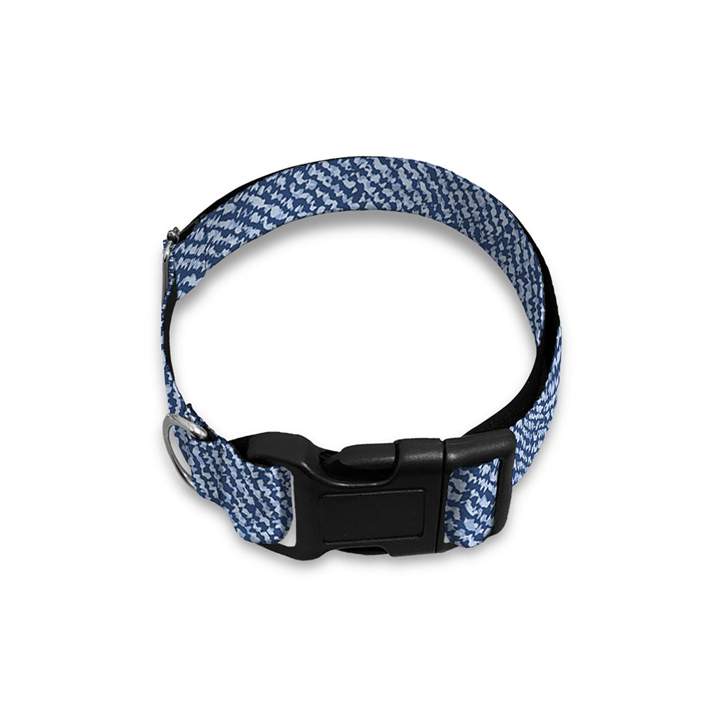 Blue Denim Jeans Pattern Print Dog Collar