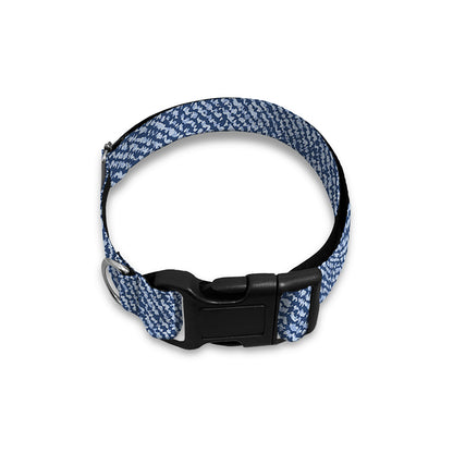 Blue Denim Jeans Pattern Print Dog Collar