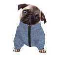 Blue Denim Jeans Pattern Print Dog Zip Up Jacket