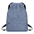 Blue Denim Jeans Pattern Print Drawstring Backpack