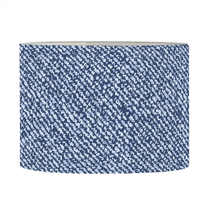 Blue Denim Jeans Pattern Print Drum Lamp Shade