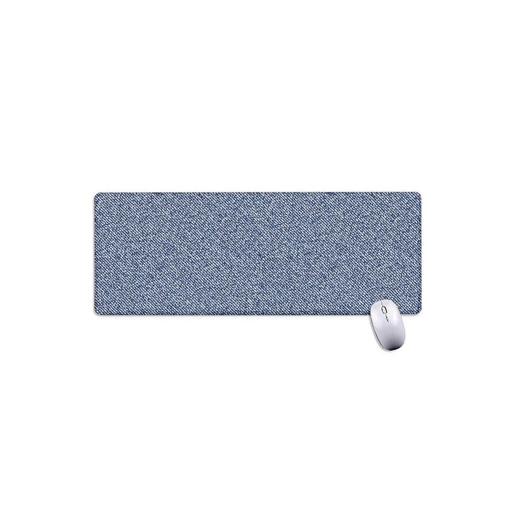 Blue Denim Jeans Pattern Print Extended Mouse Pad