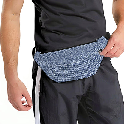 Blue Denim Jeans Pattern Print Fanny Pack
