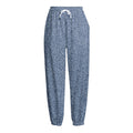 Blue Denim Jeans Pattern Print Fleece Lined Knit Pants