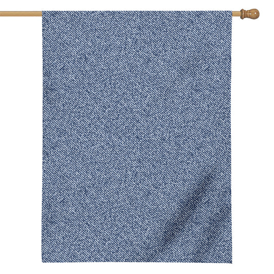 Blue Denim Jeans Pattern Print House Flag