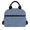 Blue Denim Jeans Pattern Print Insulated Lunch Bag