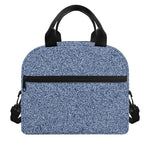 Blue Denim Jeans Pattern Print Insulated Lunch Bag