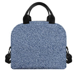 Blue Denim Jeans Pattern Print Insulated Lunch Bag