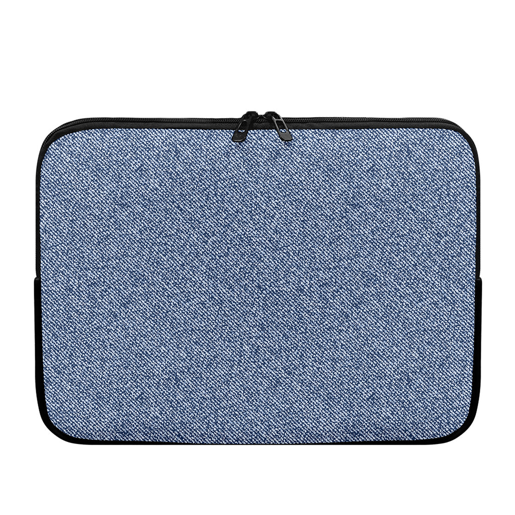 Blue Denim Jeans Pattern Print Laptop Sleeve