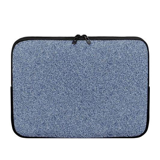 Blue Denim Jeans Pattern Print Laptop Sleeve