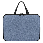 Blue Denim Jeans Pattern Print Laptop Sleeve With Handle