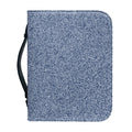 Blue Denim Jeans Pattern Print Leather Bible Cover