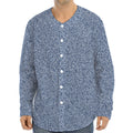 Blue Denim Jeans Pattern Print Long Sleeve Baseball Jersey