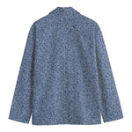 Blue Denim Jeans Pattern Print Men's Blazer