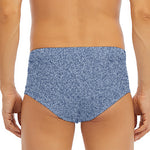 Blue Denim Jeans Pattern Print Men's Triangle Swim Briefs