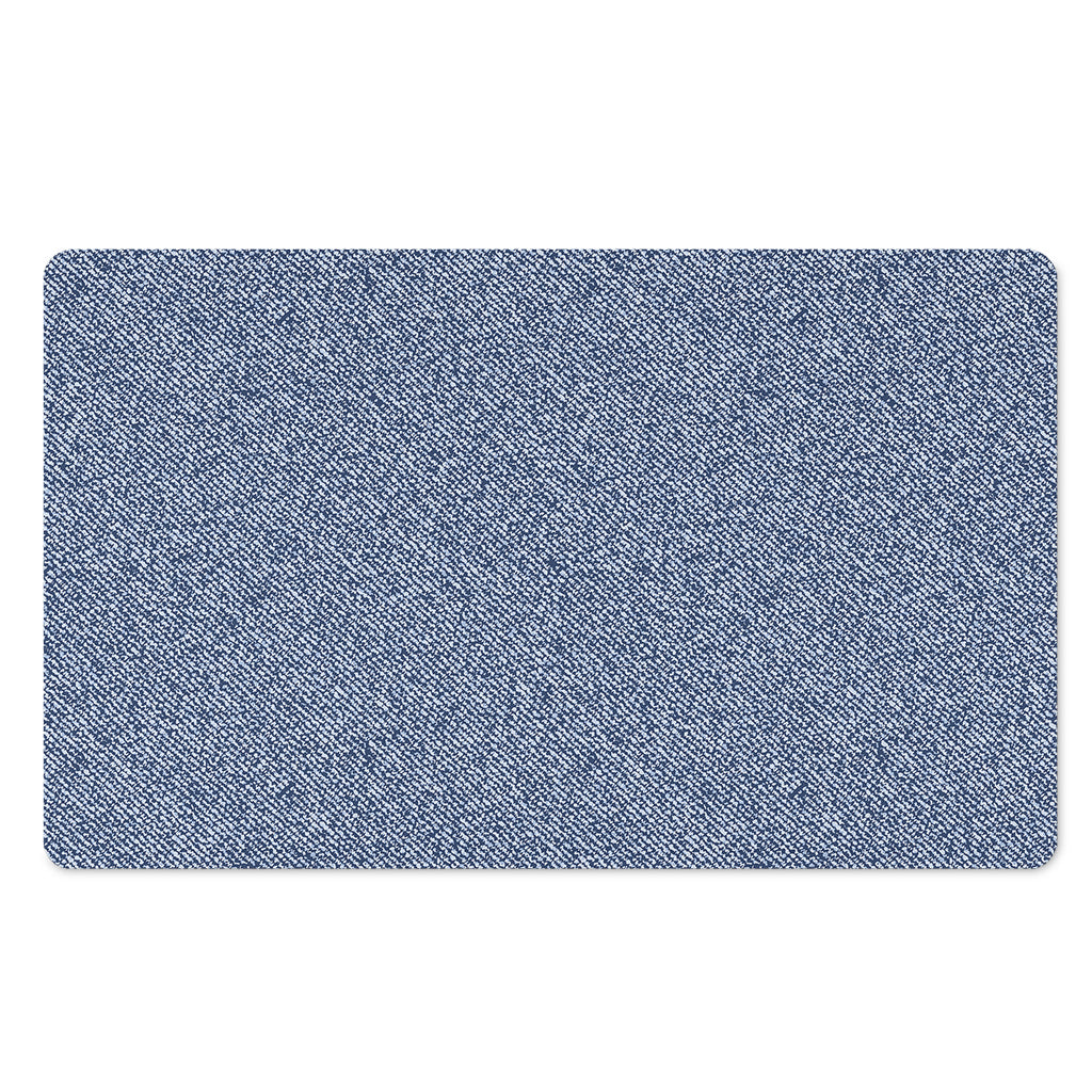 Blue Denim Jeans Pattern Print Polyester Doormat