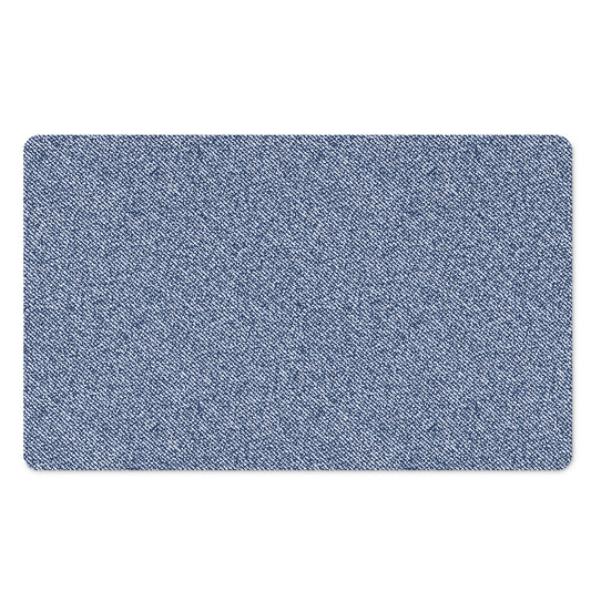 Blue Denim Jeans Pattern Print Polyester Doormat