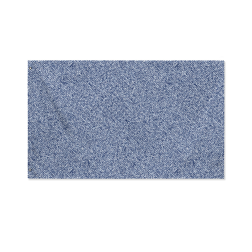 Blue Denim Jeans Pattern Print Polyester Flag