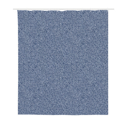 Blue Denim Jeans Pattern Print Polyester Shower Curtain