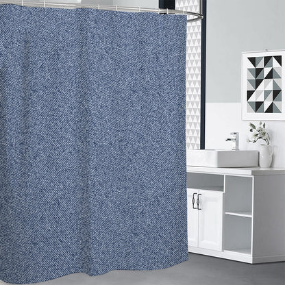 Blue Denim Jeans Pattern Print Premium Shower Curtain