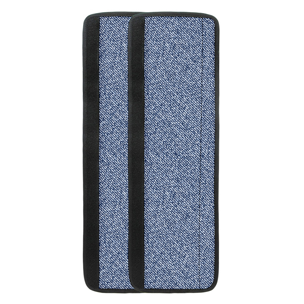 Blue Denim Jeans Pattern Print Refrigerator Handle Covers