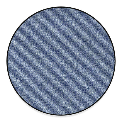 Blue Denim Jeans Pattern Print Round Floor Mat