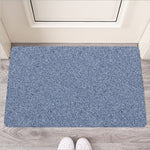 Blue Denim Jeans Pattern Print Rubber Doormat