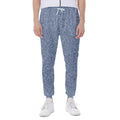 Blue Denim Jeans Pattern Print Joggers