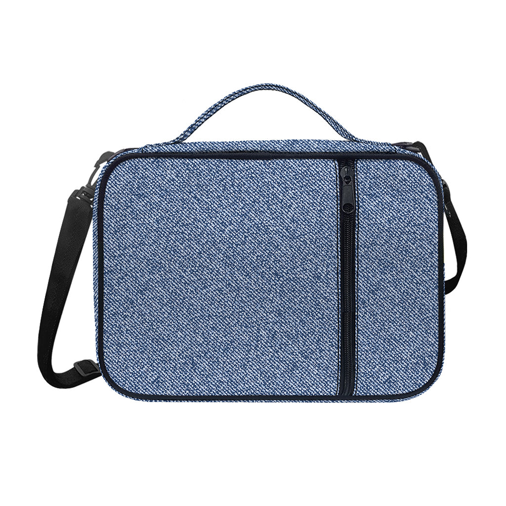 Blue Denim Jeans Pattern Print Shoulder Strap Bible Bag