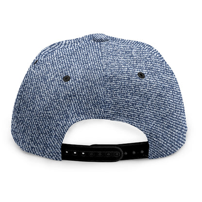 Blue Denim Jeans Pattern Print Snapback Cap